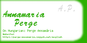 annamaria perge business card